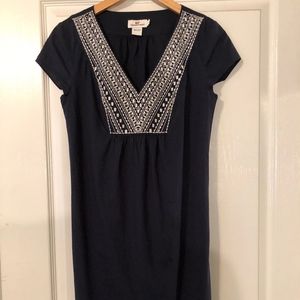 EUC VINEYARD VINES EMBROIDERED SHIFT DRESS XS NAVY